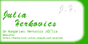 julia herkovics business card